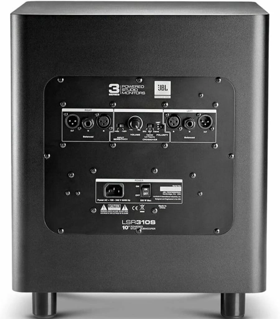 JBL LSR310S 10-Inch Powered Studio Subwoofer for Professional Audio Monitoring, Black
