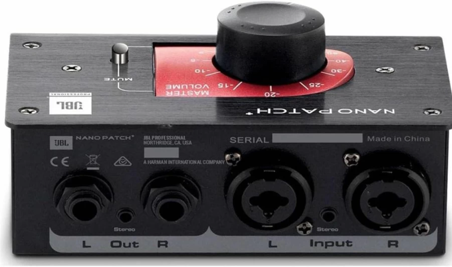 JBL Nano Patch+ NPatch Blk Compact 2-Channel Passive Volume Controller for Professional Audio