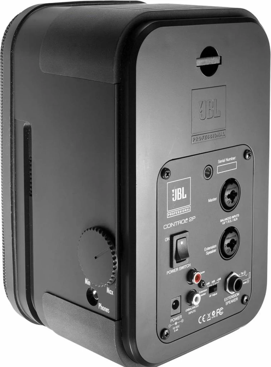 JBL Control 2P Compact Powered Monitor Speaker - Professional Master Speaker, Black (C2PM)