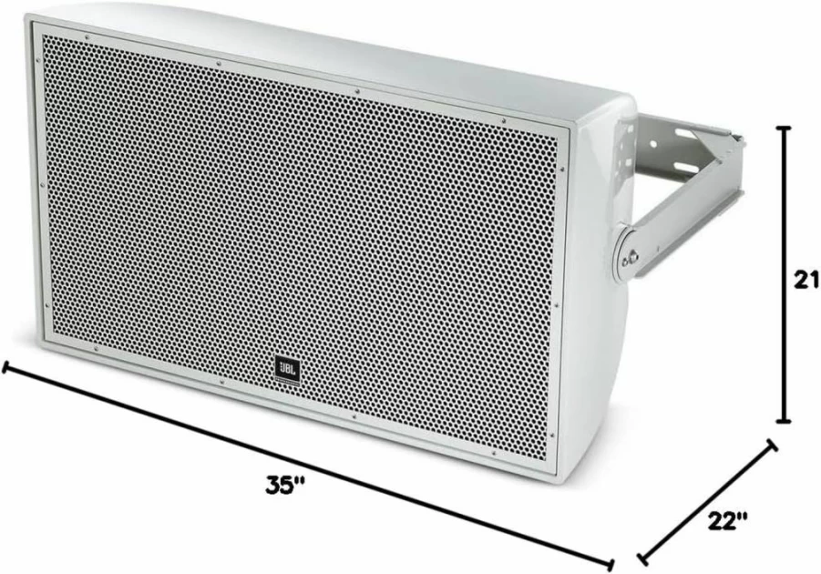 JBL AW295 12-Inch High Power 2-Way All-Weather Outdoor Speaker with Rotatable Horn, White - Professional PA Loudspeaker